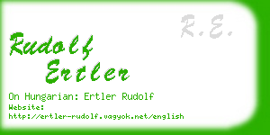 rudolf ertler business card